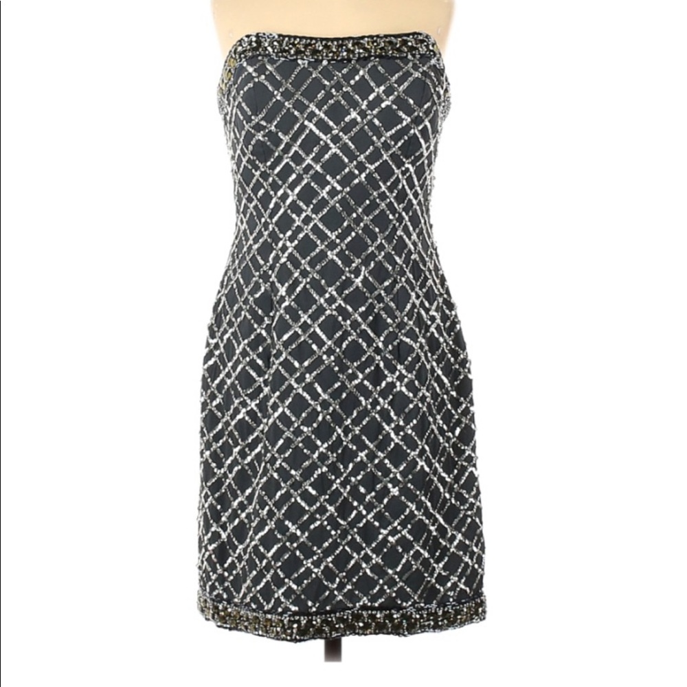 Basix Black Label Gray Cocktail Dress